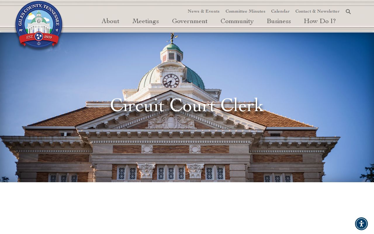 Giles County Circuit Court arrest disposition contact page