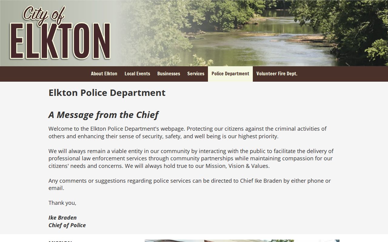 Elkton Police Department contact for Elkton recent arrests